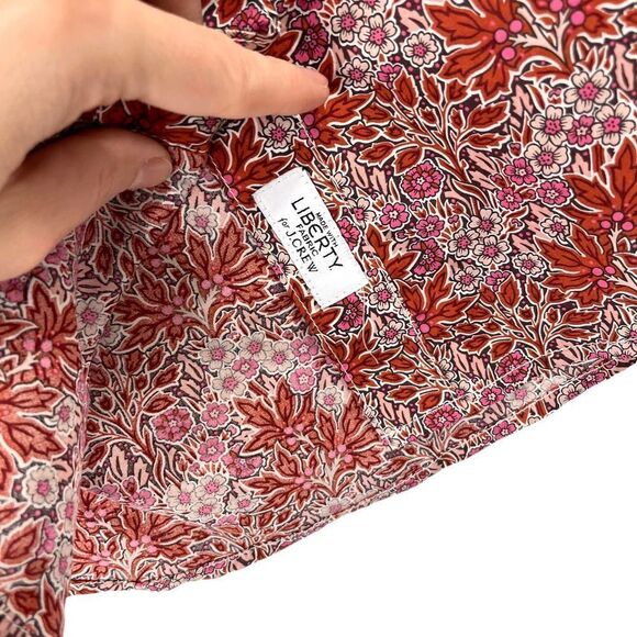 J. Crew Slim-fit cotton tuxedo‎ shirt in Liberty Aubrey Forest floral Sz 00 - Picture 8 of 11